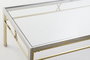 DKD Home Decor Mesa de Centro de Acero y Cristal Plateada