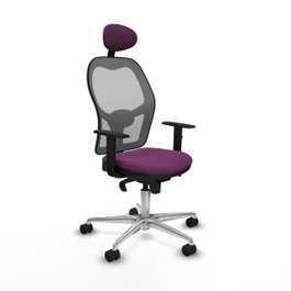 PIQUERAS Y CRESPO Silla de oficina Jorquera con mecanismo Sincro, Morado y Gris