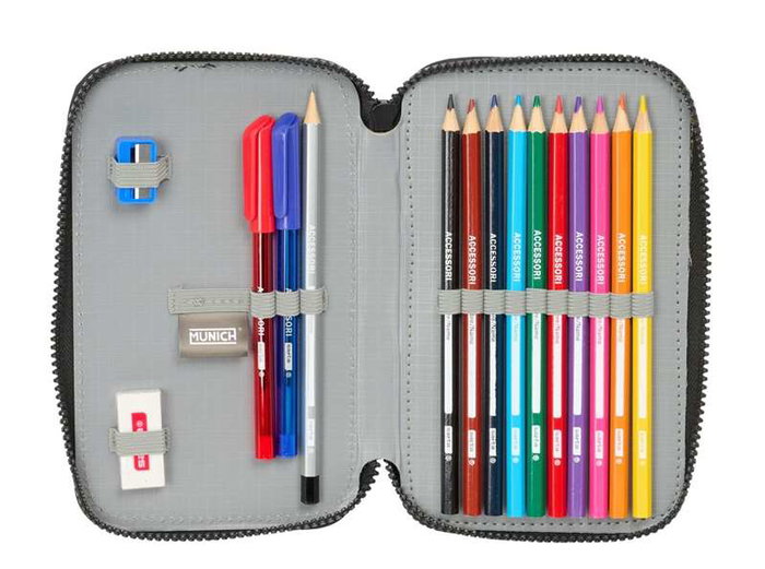 Munich Plumier Doble Pequeño "Topo" 29 Piezas 12,5x19,5x4cm