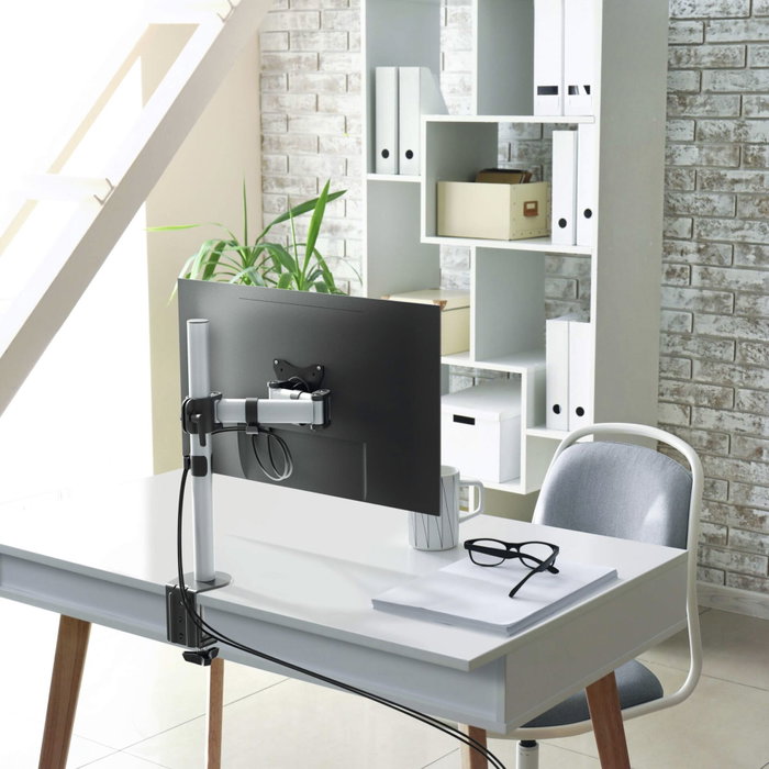 Durable Soporte y Brazo Articulado Select para 1 Monitor, Plata
