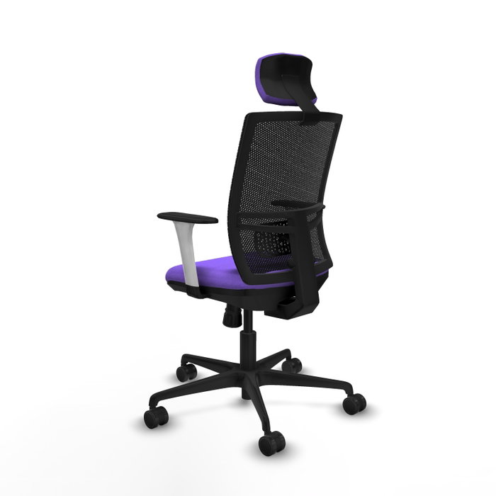 PIQUERAS Y CRESPO Silla de oficina Yunquera con mecanismo Sincro, Lila y Negro PIQUERAS Y CRESPO Silla de oficina Yunquera con mecanismo Sincro, Lila y Negro