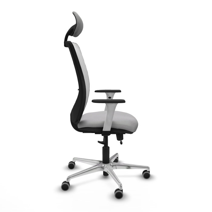 PIQUERAS Y CRESPO Silla de oficina Zulema Gris claro y Blanco