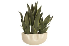 DKD Home Decor Planta PE Magnesia Verde y Blanco 45x45x51 cm