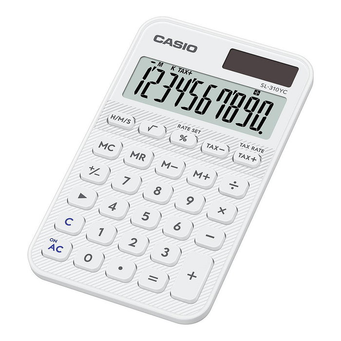 Casio SL-310YC-WE Calculadora de 10 dígitos Blanco