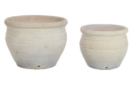 DKD Home Decor Set de 2 Macetas de Terracota Natural 25x25x25 cm