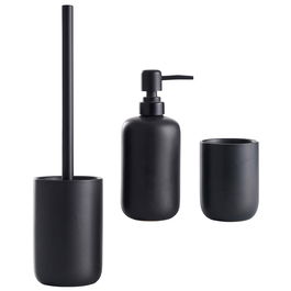 Day Juego De Baño 3 Piezas Negro Vaso Dispensador Jabón Escobilla WC