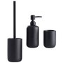 Day Juego De Baño 3 Piezas Negro Vaso Dispensador Jabón Escobilla WC