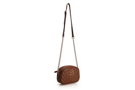 Lucky Bees 1298 Bolso Bandolera Tostado, Mujer, Elegante y Versátil, Polipiel, L 20 x A 7 x H 15 cm
