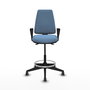 PIQUERAS Y CRESPO Taburete Elche AS Bali azul cielo con brazos fijos