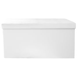 Home Deco Factory Puf Plegable Blanco Essentiel 76x38 cm