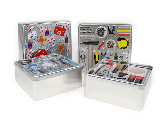 Inde Estuche Metal Botiquín Confor 23.8 x 9 x 22.3 cm (12 Unidades)