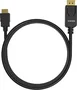 Vision TC 2MDPHDMI/BL Cable Adaptador DisplayPort a HDMI 2 m, 4K 30Hz, HDMI 2.0, DP 1.3, Chapado en Oro, Plug and Play, Negro