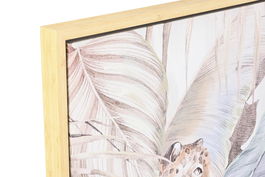 DKD Home Decor Cuadro Tropical Verde Multicolor Lienzo y PS Hecho a Mano 100 x 70 x 4 cm (2 Unidades)