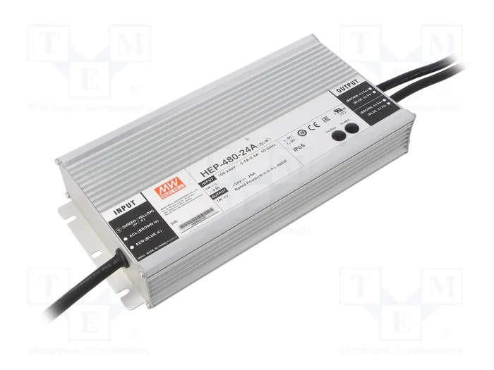 MEAN WELL HEP-480-24A Alimentador de impulso 480W 24V 20A MEAN WELL HEP-480-24A Alimentador de impulso 480W 24V 20A