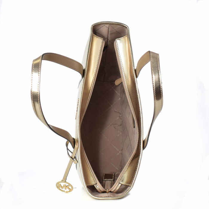 Bolso Mujer Michael Kors PRATT Dorado 29 x 28 x 12 cm Bolso Mujer Michael Kors PRATT Dorado 29 x 28 x 12 cm