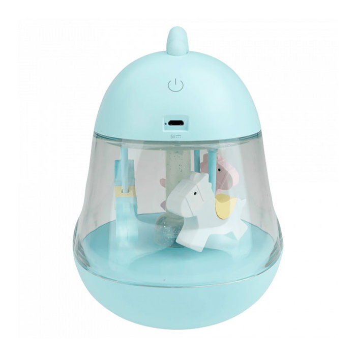 Mary´S Lámpara nocturna LED RGB recargable Carrusel azul con caja de música Mary´S Lámpara nocturna LED RGB recargable Carrusel azul con caja de música