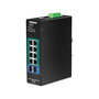 TRENDnet TI-PG102i Switch Industrial Gestionado L2, 8 Puertos Gigabit PoE+, Montaje Carril DIN, 2 SFP