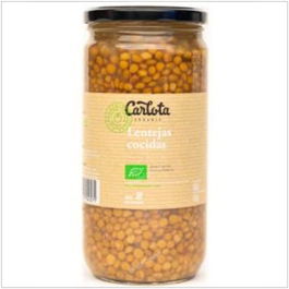 CARLOTA ORGANIC Lentejas Cocidas 720Gr. Eco Sin Gluten Sin Alérgenos
