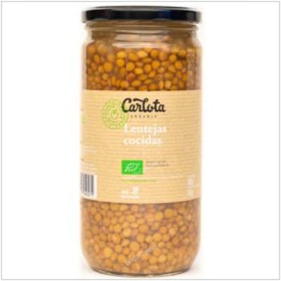CARLOTA ORGANIC Lentejas Cocidas 720Gr. Eco Sin Gluten Sin Alérgenos
