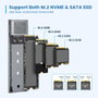 Ewent EW7061 Carcasa para SSD M.2 NVMe y SATA Gris Oscuro