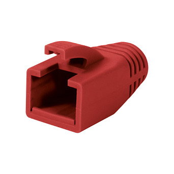 LogiLink Pack de 50 Protectores Modulares para Conector RJ45 de 8mm, Rojo