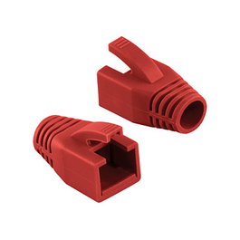LogiLink Pack de 50 Protectores Modulares para Conector RJ45 de 8mm, Rojo