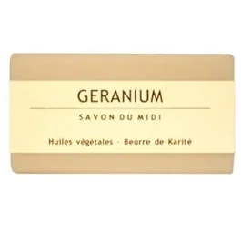 SAVON DU MIDI Jabón en pastilla de geranio 100gr. BIO