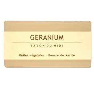 SAVON DU MIDI Jabón en pastilla de geranio 100gr. BIO SAVON DU MIDI Jabón en pastilla de geranio 100gr. BIO