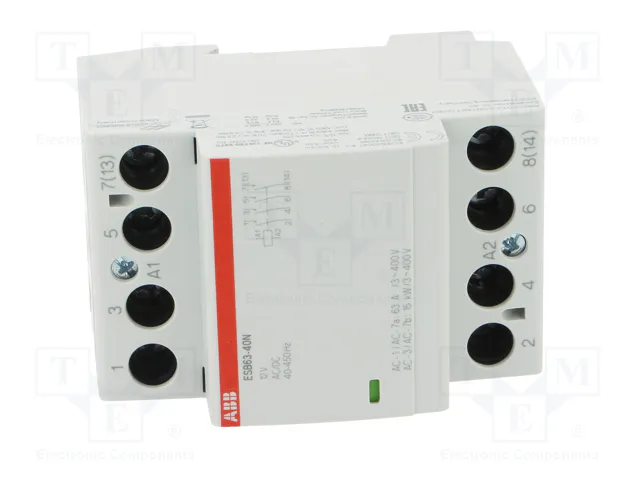 ABB ESB 63A Contactor 4-polar 12VAC/12VDC ABB ESB 63A Contactor 4-polar 12VAC/12VDC