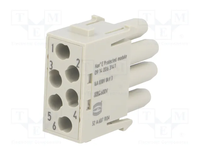 HARTING Han-Modular® Módulo Hembra HDC 6 PIN