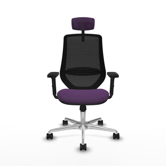 PIQUERAS Y CRESPO Silla de oficina Mardos con mecanismo Sincro, Morado y Negro