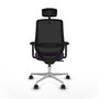 PIQUERAS Y CRESPO Silla de oficina Mardos con mecanismo Sincro, Morado y Negro