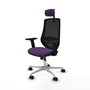 PIQUERAS Y CRESPO Silla de oficina Mardos con mecanismo Sincro, Morado y Negro