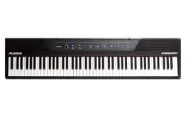 Alesis Concert Piano Digital 88 Teclas Semi-Contrapesadas Sensibles a la Velocidad con 10 Voces Premium y Altavoces de 20W