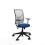 PIQUERAS Y CRESPO Silla de oficina Motilla con mecanismo Sincro, Azul y Blanco