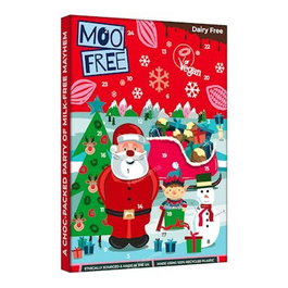 Moo Free Calendario Adviento Chocolate Bio Sin Gluten Sin Lactosa Vegano 70g