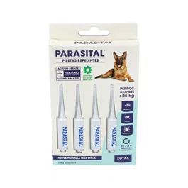 Zotal Parasital Pipetas Antiparasitarias para Perros Grandes 4 Unidades - Protección Eficaz contra Insectos y Leishmaniosis