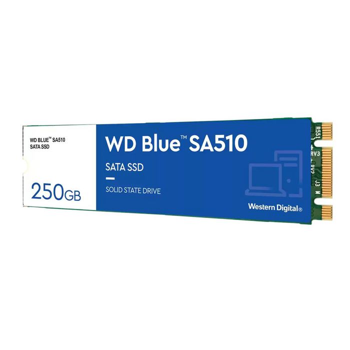 Western Digital WD Blue SA510 SSD 250 GB M.2 SATA III, hasta 555 MB/s Lectura y 440 MB/s Escritura, para PC y Portátil Western Digital WD Blue SA510 SSD 250 GB M.2 SATA III, hasta 555 MB/s Lectura y 440 MB/s Escritura, para PC y Portátil