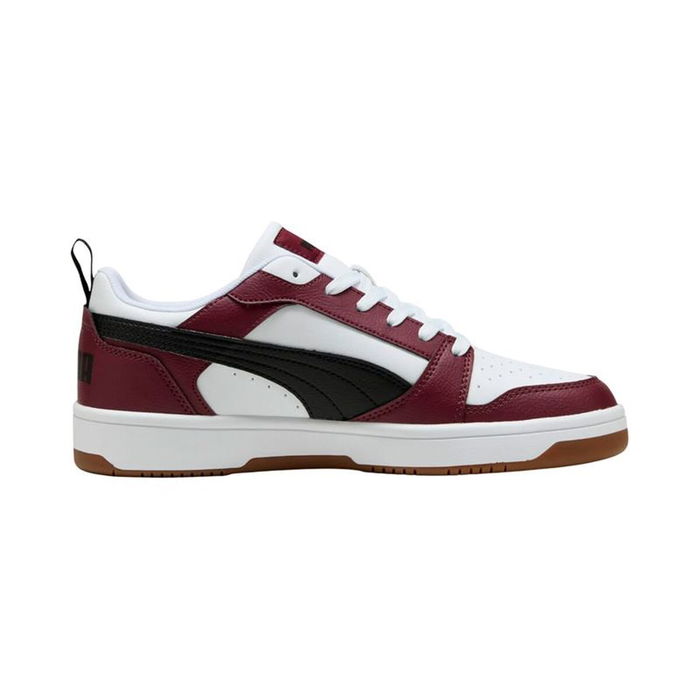 Zapatillas Casual Hombre Puma Rebound V6 Low Blanco Burdeos
