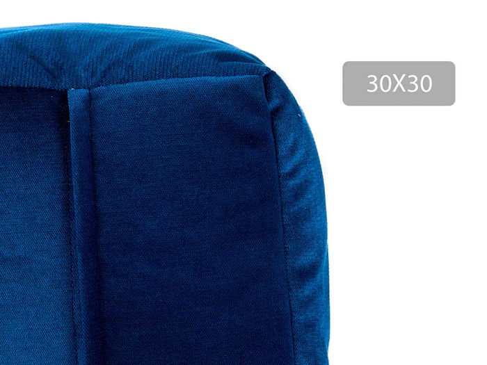 Giftdecor Puff Cuadrado Terciopelo Azul 30x30 cm (Set de 4)