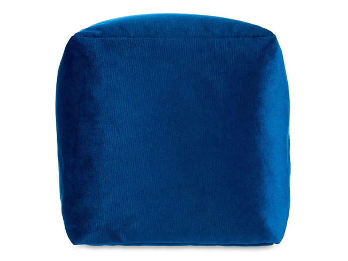 Giftdecor Puff Cuadrado Terciopelo Azul 30x30 cm (Set de 4)