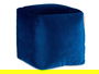 Giftdecor Puff Cuadrado Terciopelo Azul 30x30 cm (Set de 4)