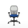 PIQUERAS Y CRESPO Silla de oficina Jorquera con Mecanismo Sincro, Azul y Blanco