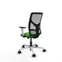 PIQUERAS Y CRESPO Silla de oficina Motilla con mecanismo Sincro/Traslack Verde y Gris