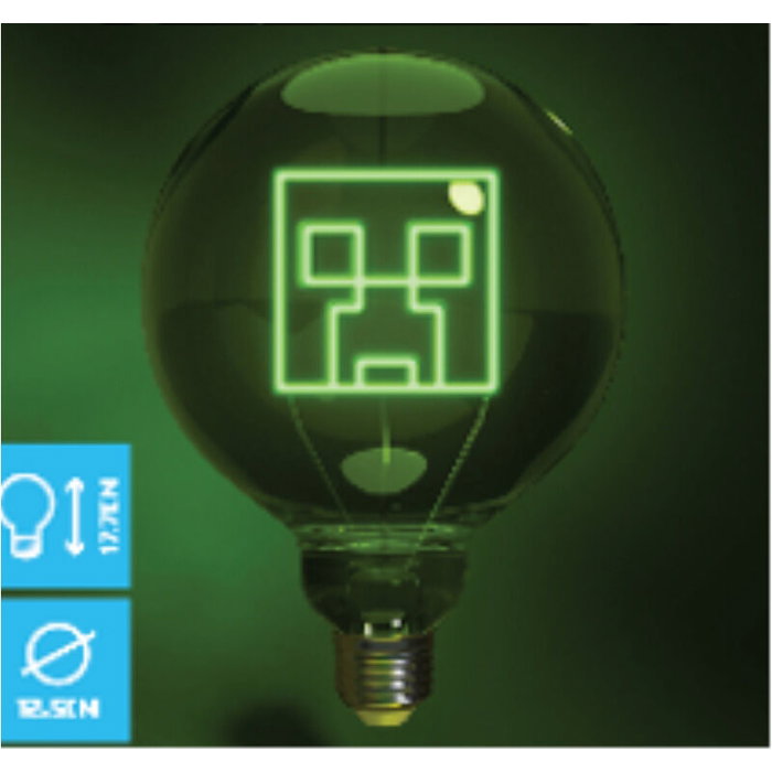 PALADONE Bombilla LED Neon Creeper Minecraft E27 PALADONE Bombilla LED Neon Creeper Minecraft E27