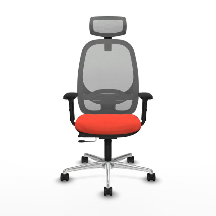 PIQUERAS Y CRESPO Silla de oficina Cilanco con mecanismo Sincro/Traslack Naranja oscuro y Gris