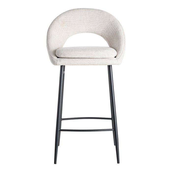 Taburete Crema Tejido-Metal Contract 53 X 48 X 100 cm (Set de 2)