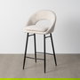 Taburete Crema Tejido-Metal Contract 53 X 48 X 100 cm (Set de 2)