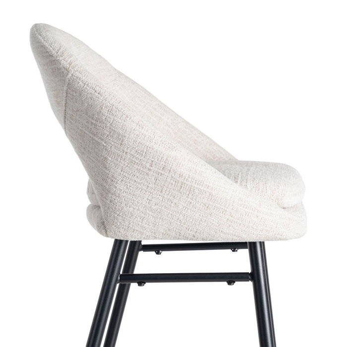 Taburete Crema Tejido-Metal Contract 53 X 48 X 100 cm (Set de 2)