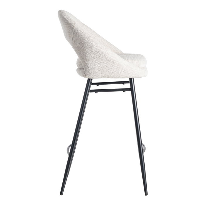 Taburete Crema Tejido-Metal Contract 53 X 48 X 100 cm (Set de 2)